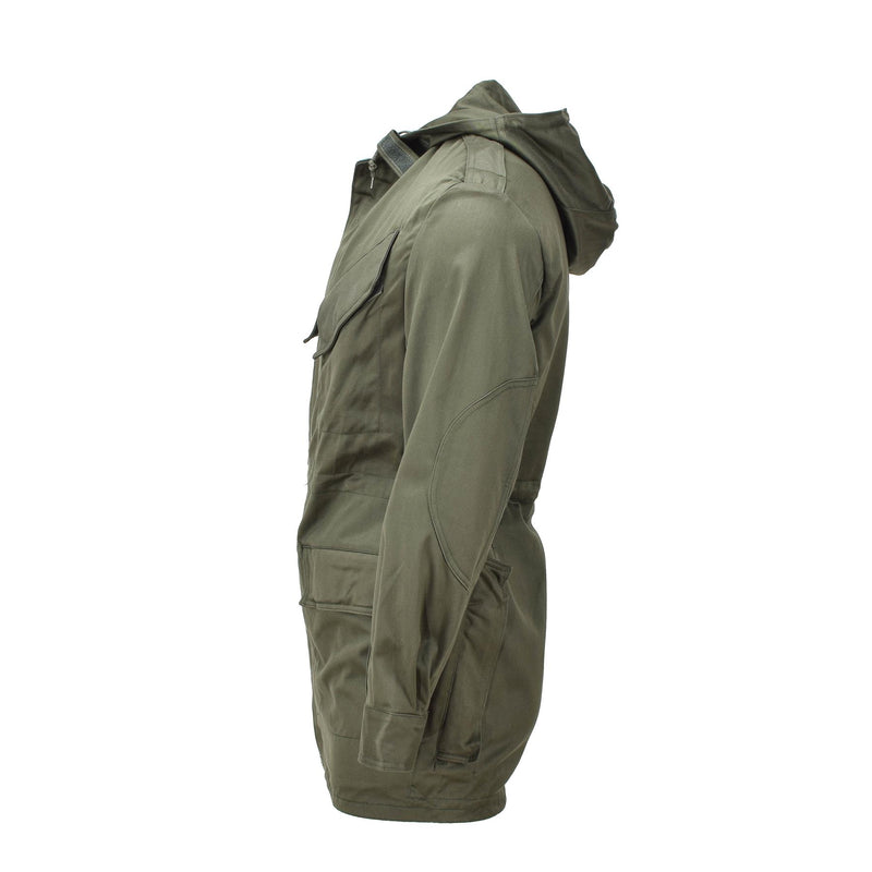 Genuine Belgium Military Jacket olive field troops BDU hooded parka vintage NEW