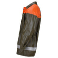 Original Swiss Civil Protection Waterproof Rain Jacket Long Coat Olive