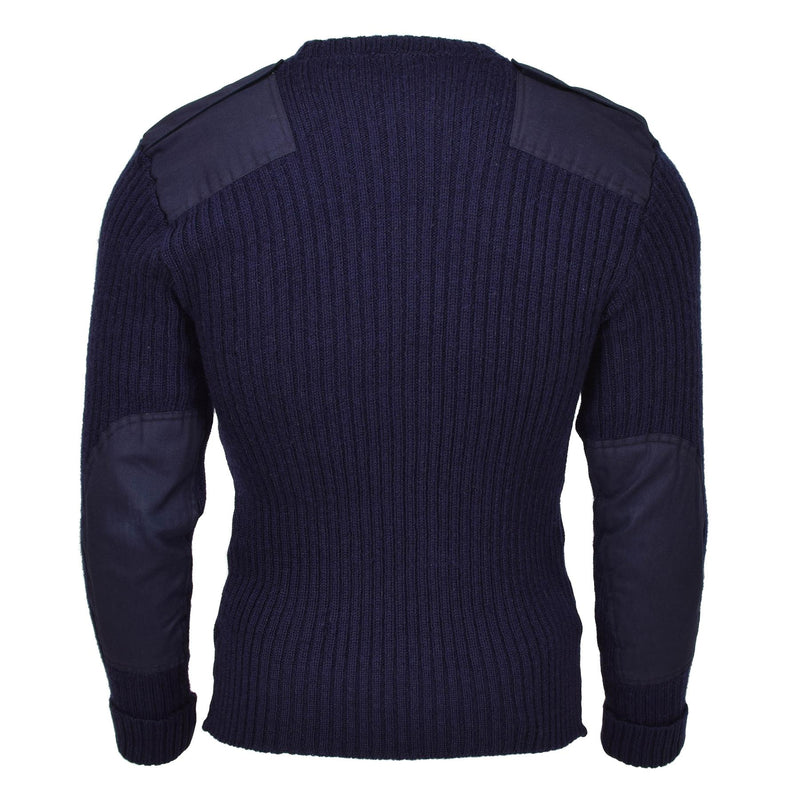 Genuine British Military blue pullover bodywarmer wool jumper commando sweater