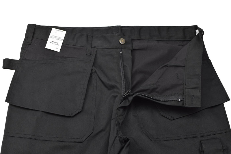 Original Belgian Military work cargo pants durable reinforced knees black NEW