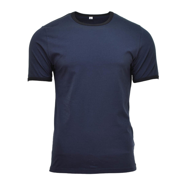 Original Dutch army t-shirt blue cotton shirt short sleeves military surplus NEW