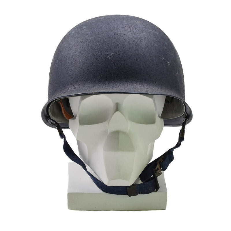 Original Military Belgian Steel Helmet M51 tactical combat army inner pvc Blue