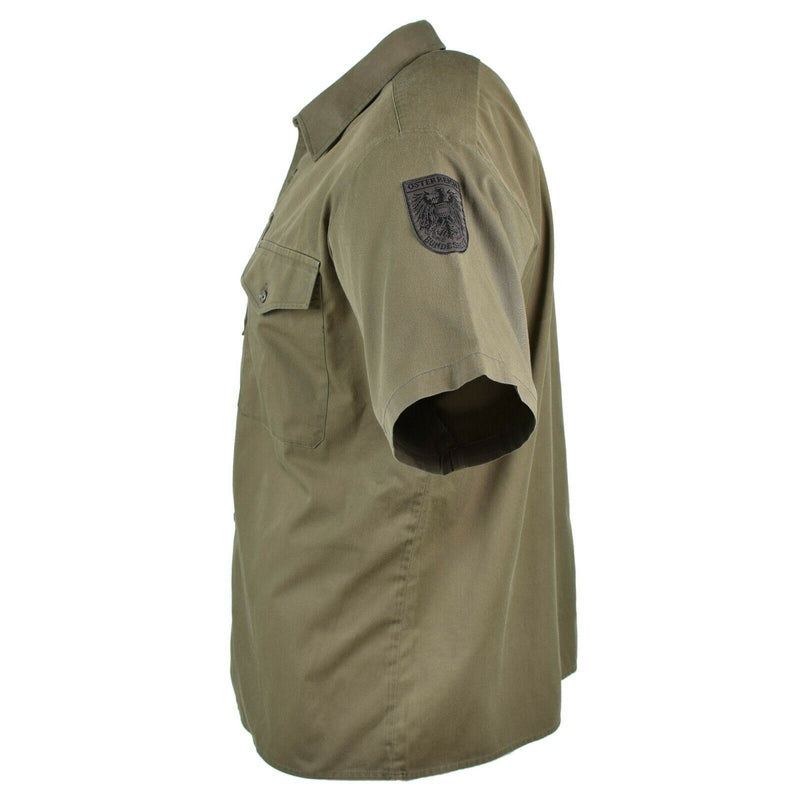 Genuine Austrian army shirt M65 O.D Military combat Short sleeve Olive BDU