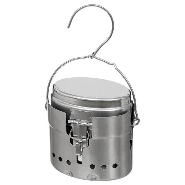 MFH Swedish army Trangia mess kit Repro M40 stainless steel 1.5l camping burner