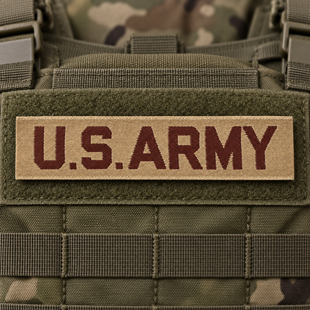Original U.S. Military Chest Tape Patch Insignia Collectible Army Surplus Khaki