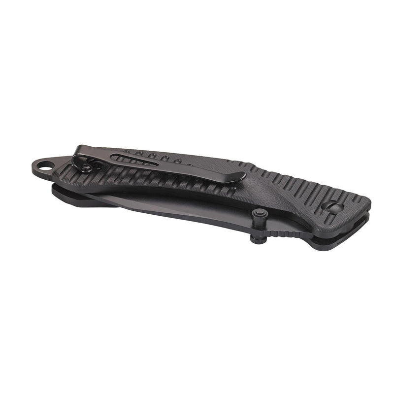 EKA Brand Swede 9 folding knife 57 HRC 12C27 steel fire starter black handle