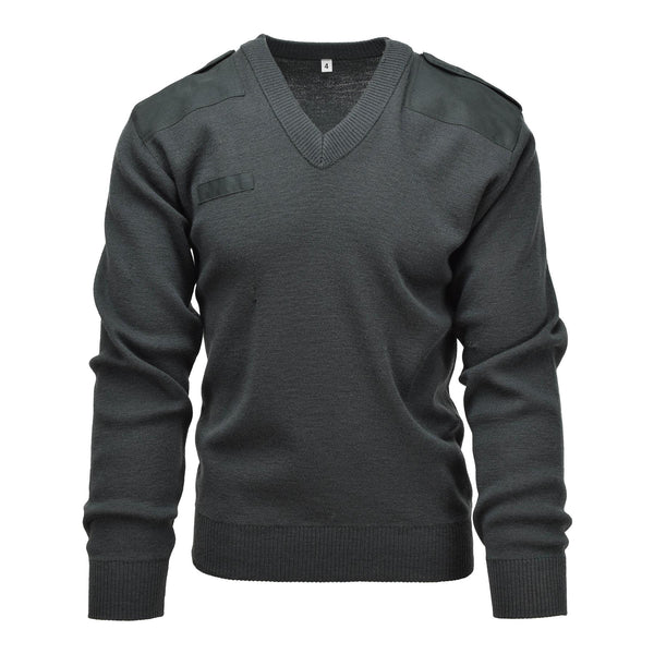 Genuine Dutch army sweater pullover Commando Jumper V-neck pullover dark green