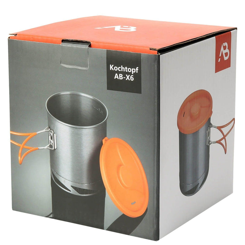 A.Blochl AB-X6 1liter pot camping hiking trekking fast heating aluminum gray NEW