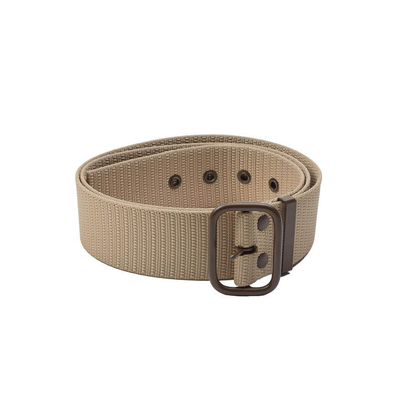 Original Czech Military tactical pants belt canvas khaki thorn brown buckle NEW
