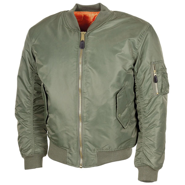 U.S. Military style MA1 bomber jacket air forces troops windproof warm olive