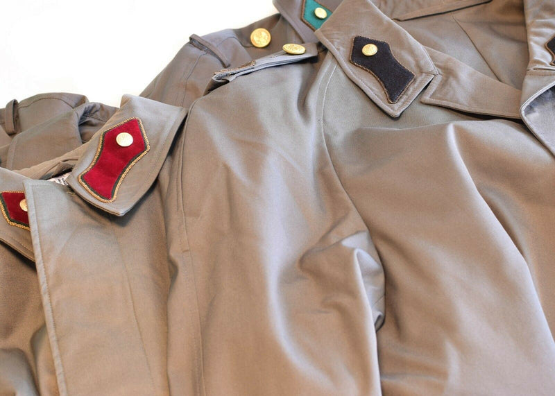 Genuine Austrian army coat trenchcoat military issue long grey jacket