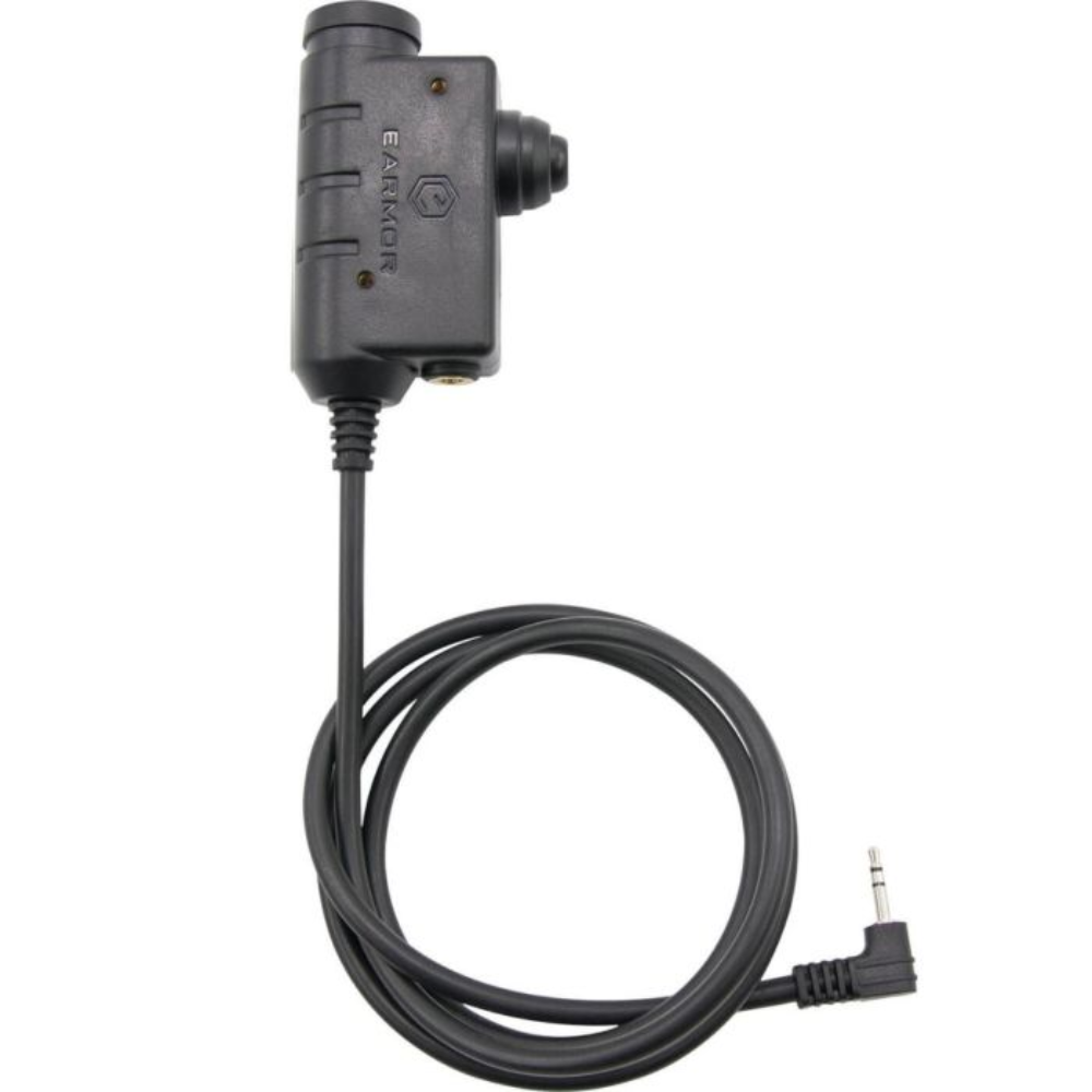 Earmor PTT Adapter Motorola 1-Pin Radio Headset Wired Tactical Black