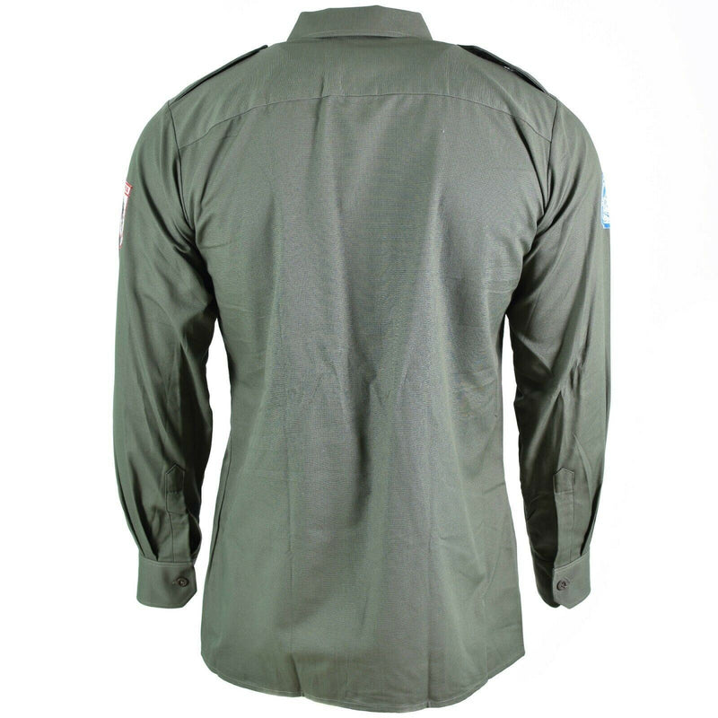 Genuine Austrian army shirt OD olive Military combat long sleeve tropic BDU NEW
