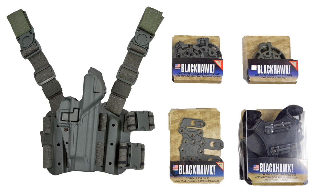Original U.S. Military Pistol Holster Set Blackhawk SERPA LV3 Beretta Foliage