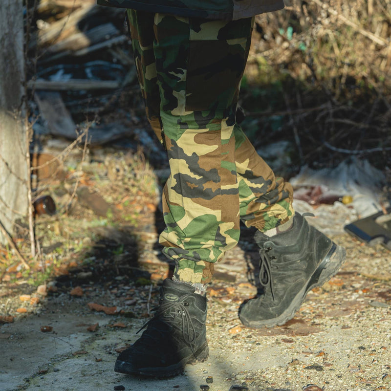 Original Italian Military cargo pants combat woodland camo field trousers NEW