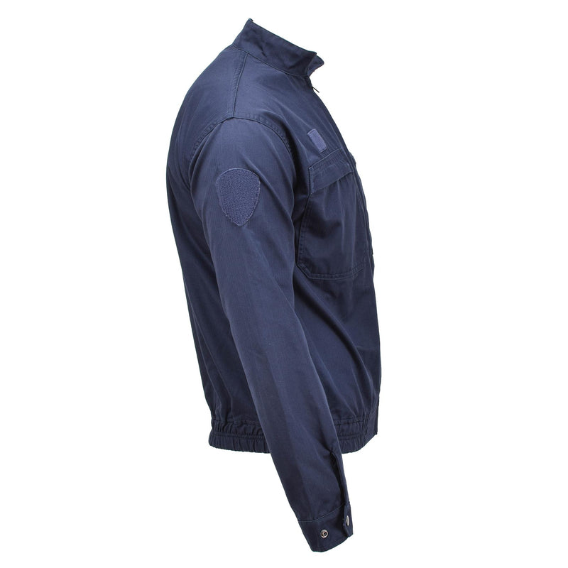 Genuine French military police sports jacket elastic waist sportswear shirt blue