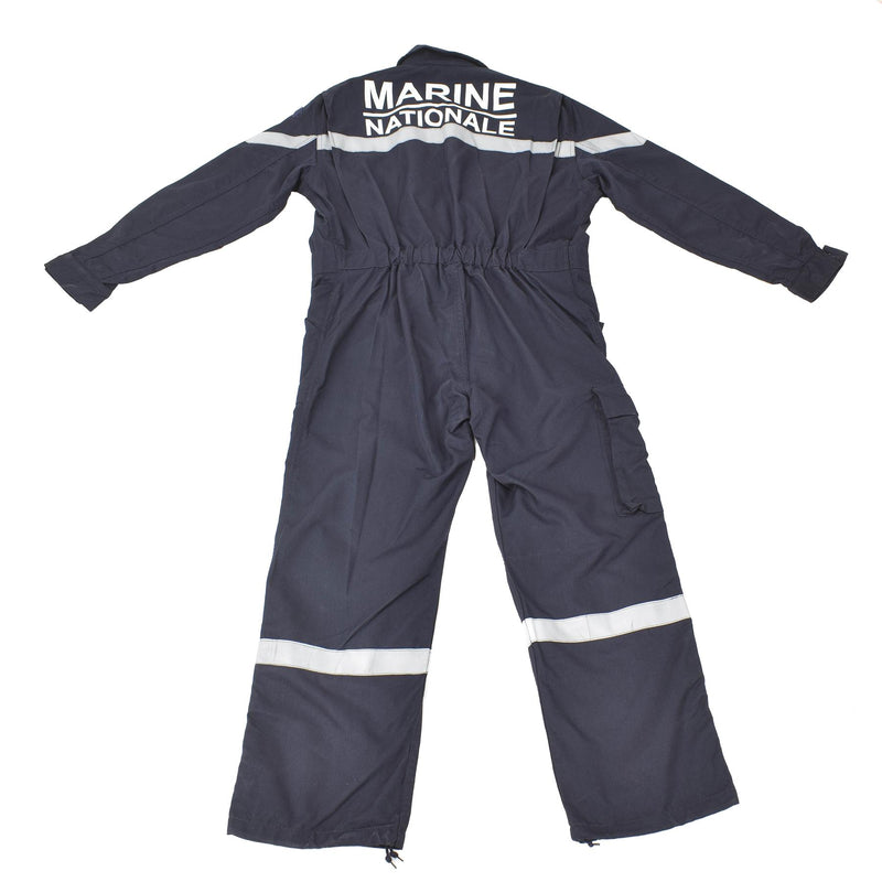 Genuine French navy coverall thermostable marine jumpsuit solid dark blue NEW