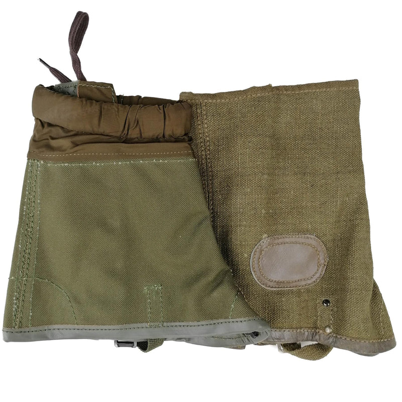 Genuine italian army Gaiters canvas OD olive hiking military surplus M70 combat