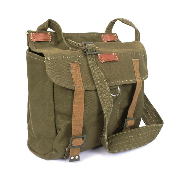 Genuine Romanian army bread bag military surplus Olive canvas haversack surplus