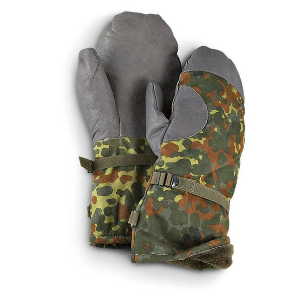 Original German army flecktarn camo mittens BW military issue combat gloves