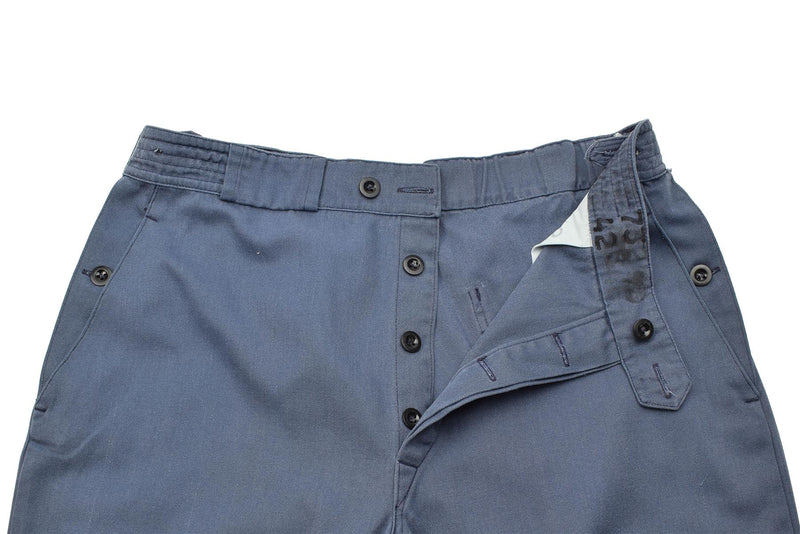 Genuine Swiss Civil Defense Trousers Blue Pants Combat Switzerland Military USED