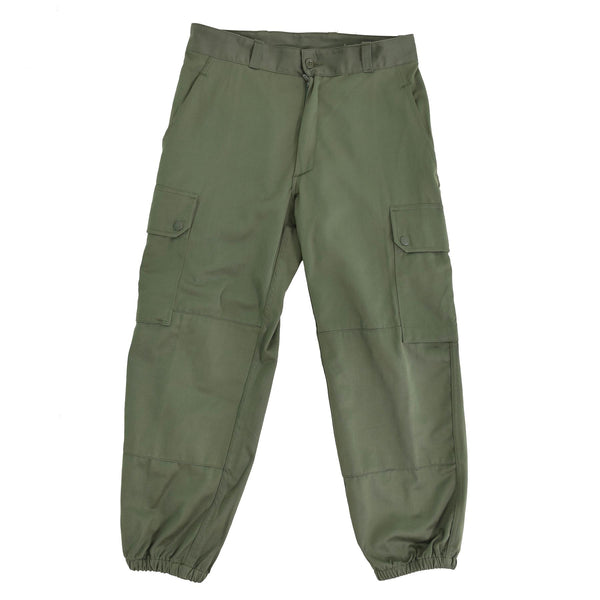Original French army pants field troops military green BDU trousers surplus NEW