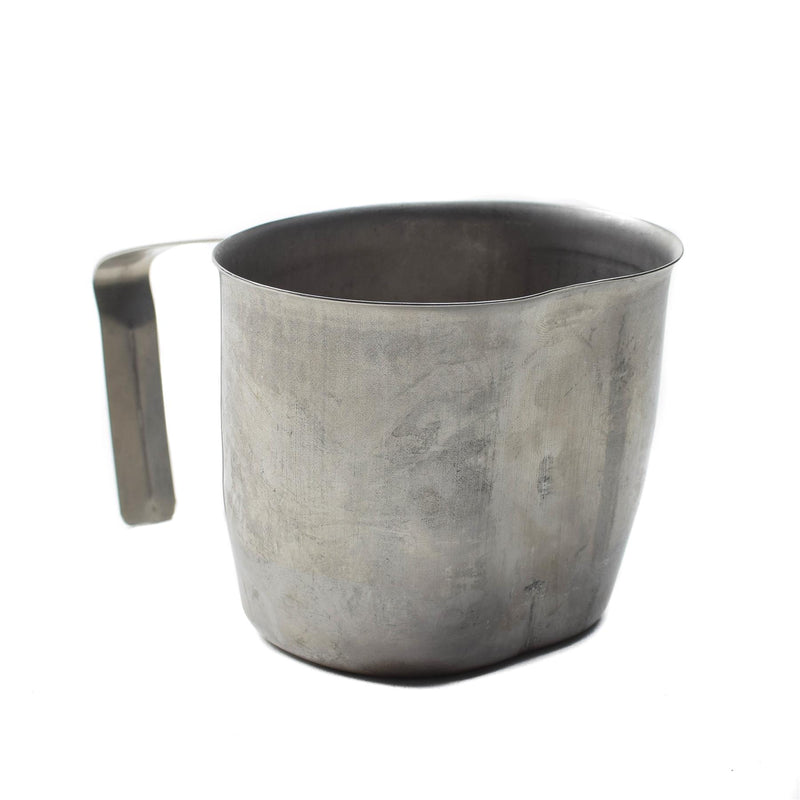 Original Austrian Army canteen stainless steel cup folding handle military issue