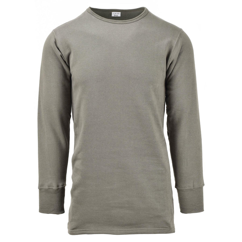 Genuine French Military Thermal Plush Undershirt Olive Army Winter Surplus NEW