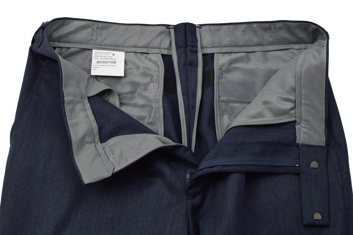Original British Military No.1 Dress Trousers Formal No Pockets Blue