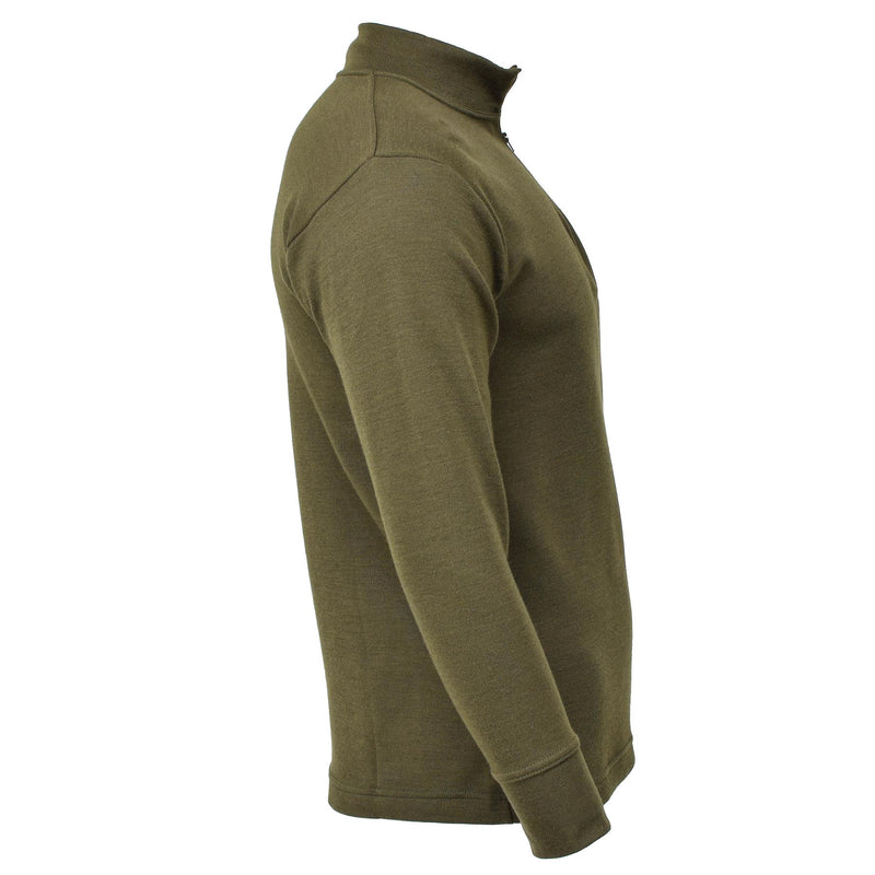 Original Italy military shirt zipper undershirt lightweight breathable Olive