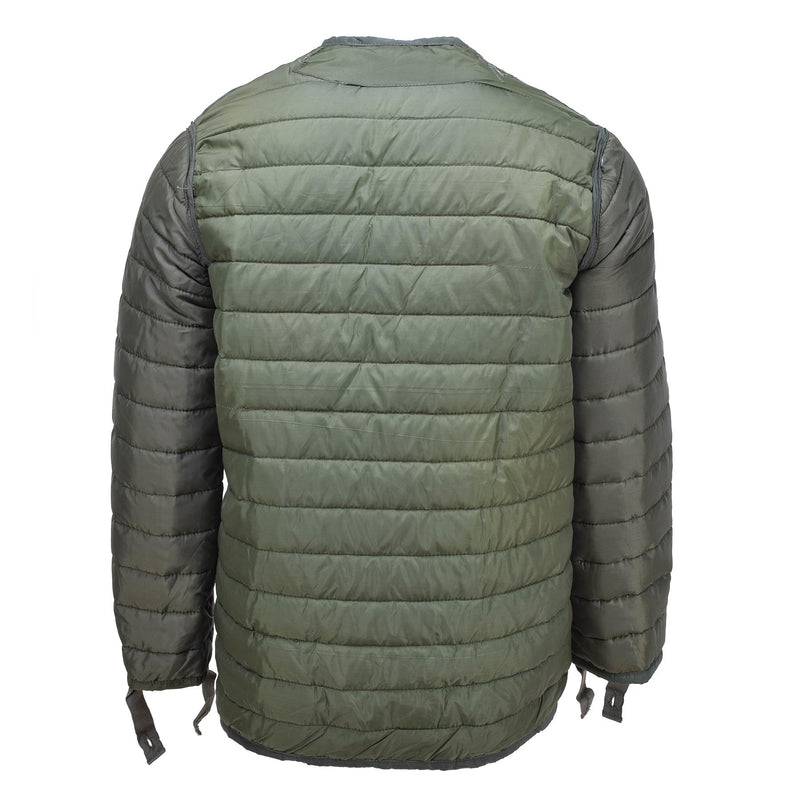 Original Greek army M65 liner jacket quilted warm military jacket lining green