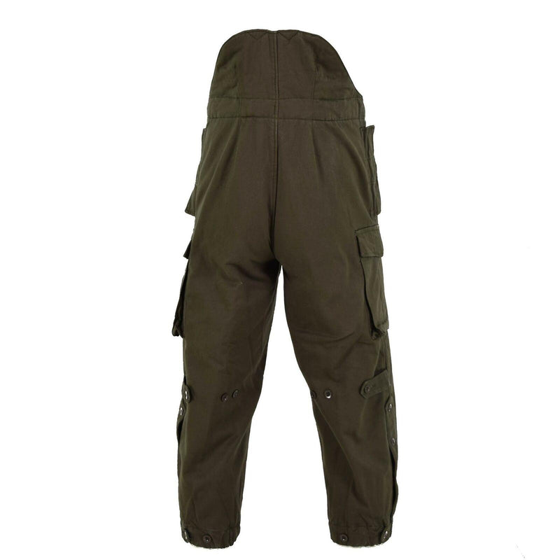 Original Austrian army combat pants bib military olive OD overall w braces NEW