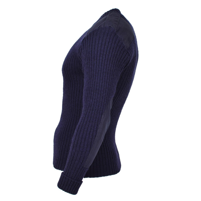 Genuine British Military blue pullover bodywarmer wool jumper commando sweater