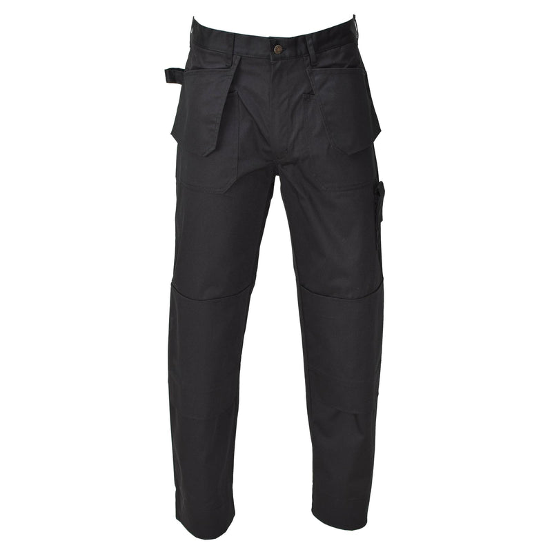 Original Belgian Military work cargo pants durable reinforced knees black NEW