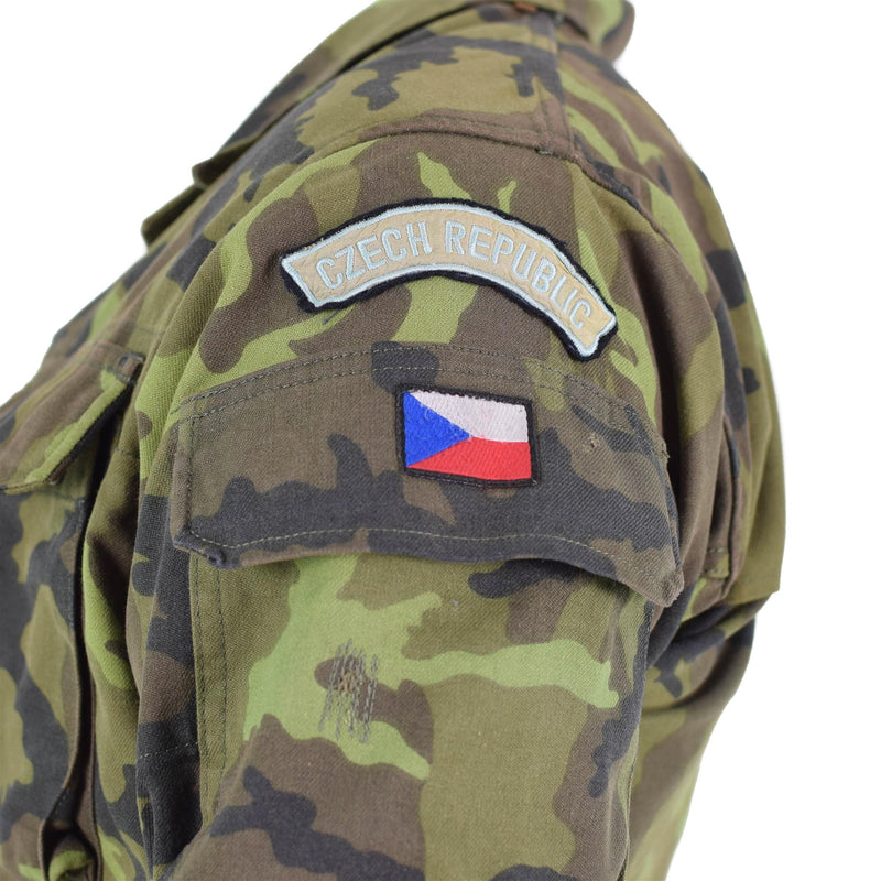 Original Czech army troops field jacket leaf camo pattern parka military surplus