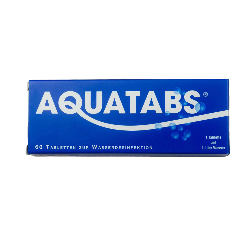 AQUATABS Water Purification Tablets 3.5 mg 60 Pieces Outdoor Travel