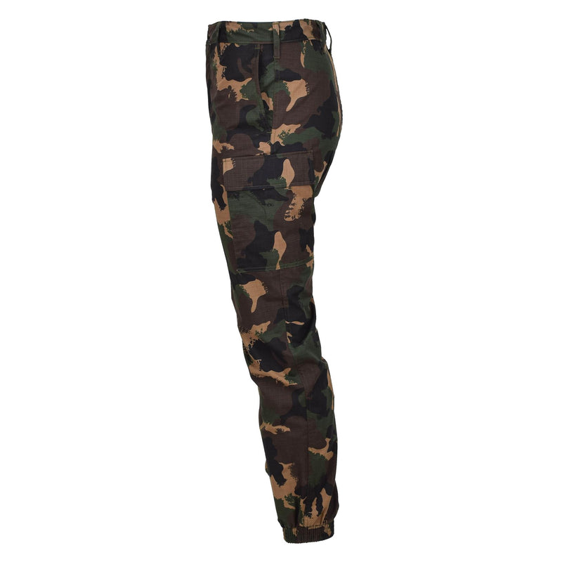 Original Hungarian Military summer field pants M1990 woodland camo ripstop NEW