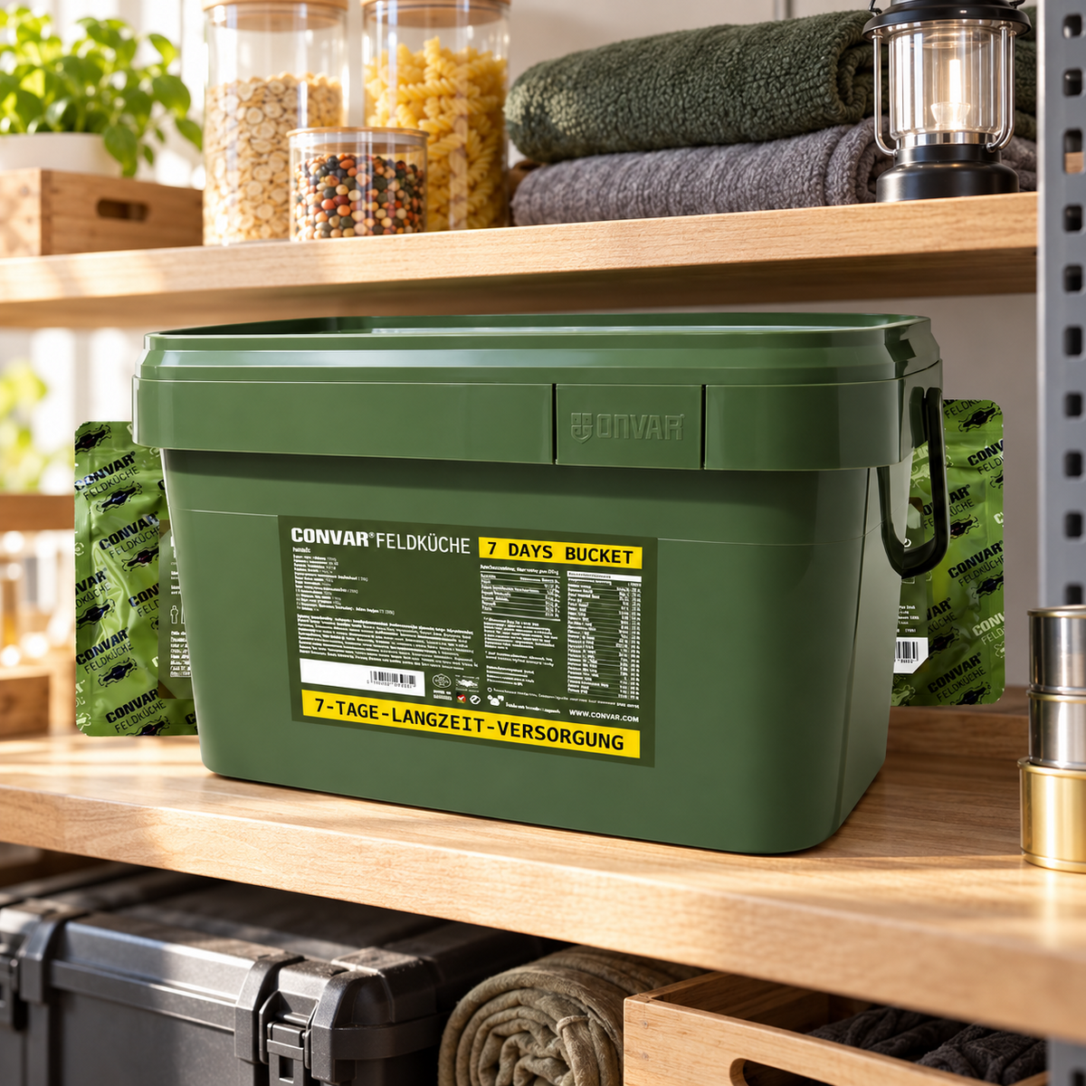 CONVAR Feldküche 7 Days Emergency Food Bucket 7 Day Long Life Supply