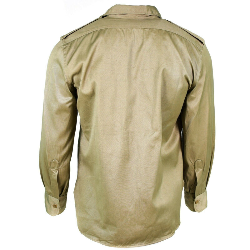 Genuine Greek army shirt fatigue dead stock chino khaki military jacket NEW