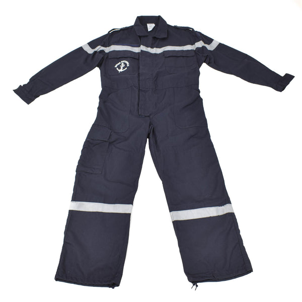 Genuine French navy coverall thermostable marine jumpsuit solid dark blue NEW