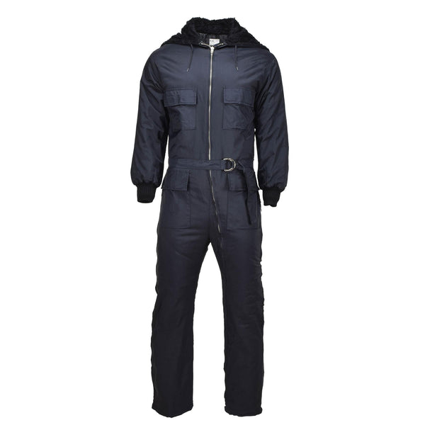 Original Dutch military winter coverall faux fur hooded warm jumpsuit overall