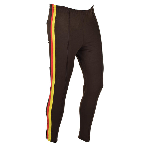 Original German army NVA brown sports sweatpants training activewear trousers