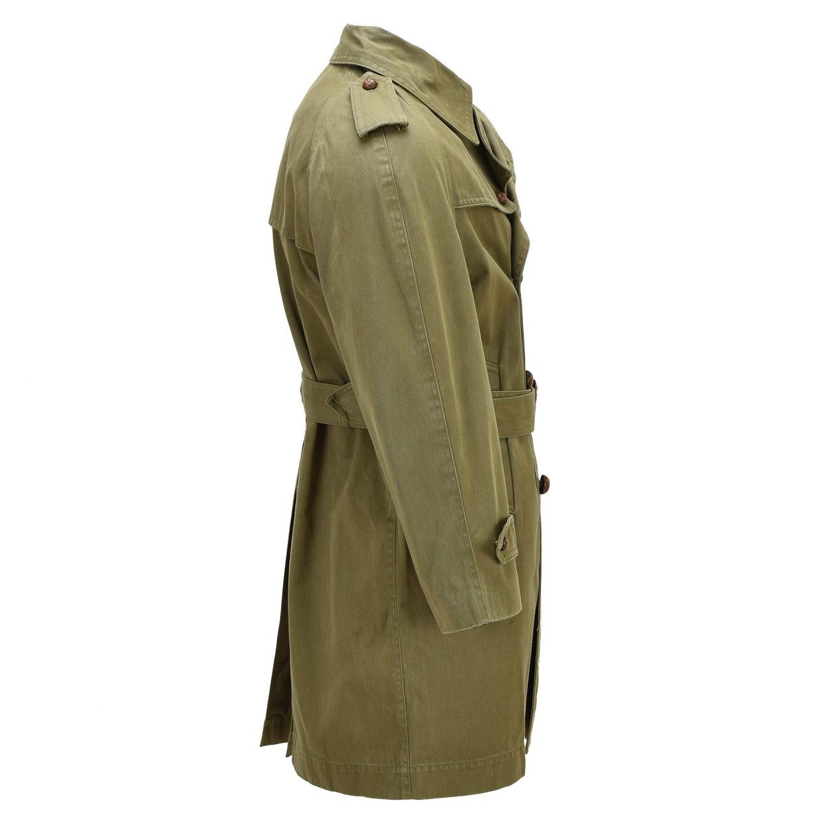 Original Spanish Military Trench Coat Gabardine Formal Field Beige