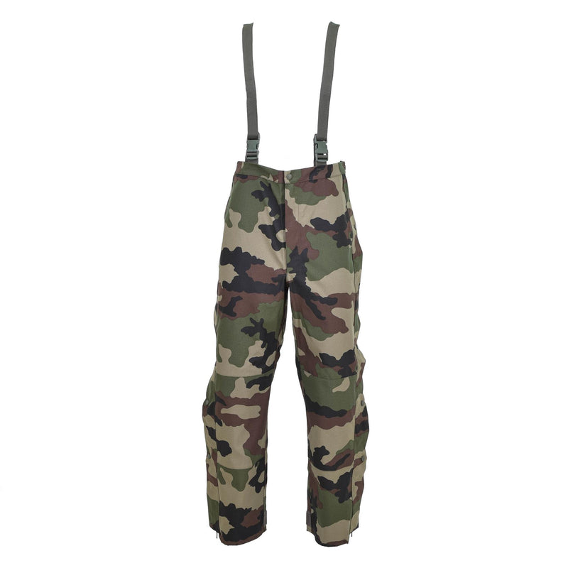 Original French military rain pants waterproof trilaminate trousers braces NEW