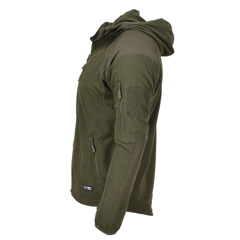 Blochl Brand Military style fleece thermal jacket hooded reinforced olive NEW