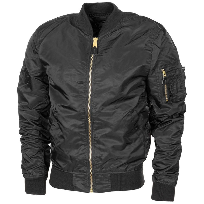 U.S. Military style jacket airforces crew uniform bomber MA1 windproof black NEW