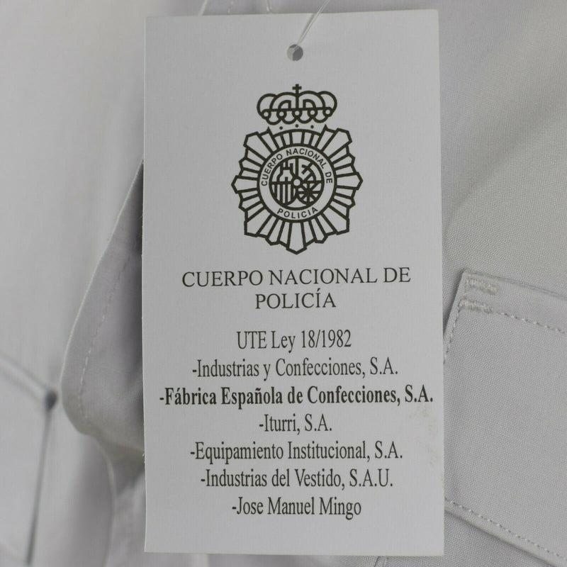 Genuine Spanish Police shirt grey military short sleeves shirts NEW