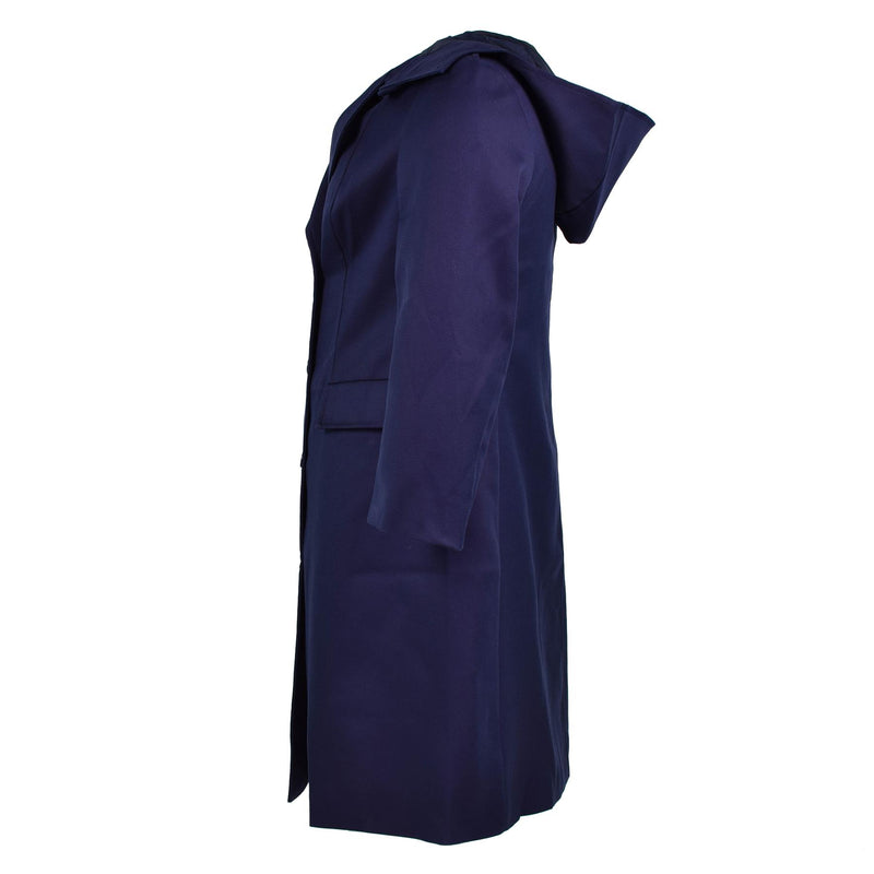 Genuine French Military Coat Army Trench coat dark Blue women's jacket NEW