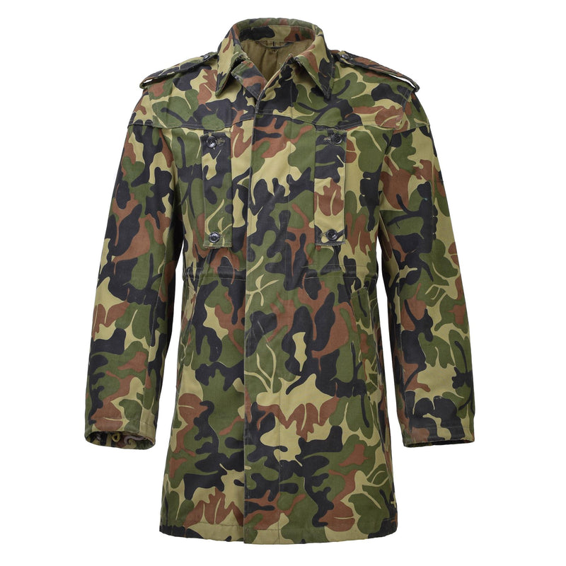 Original Romanian military parka M93 camo leaf hooded long jacket tactical NEW