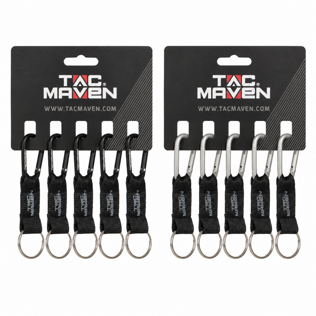 TAC MAVEN Tactical 5mm Aluminum Carabiner Clips 5 Pack Outdoor Camping Keychain